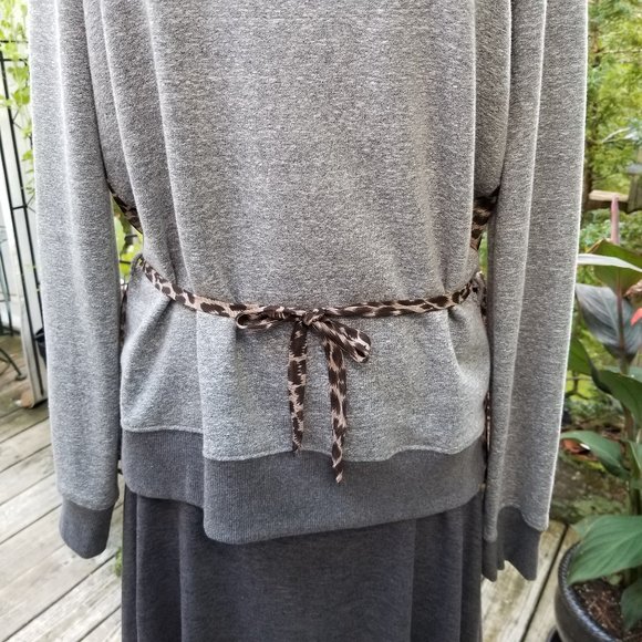 NWOT LOVE, ZOEY GRAY, SHEER CHEETAH BACK SHIRT - Picture 6 of 9